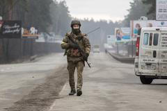 Irpiň, Kyjev, válka na Ukrajině, boje, uprchlíci, utrpení, Ukrajina