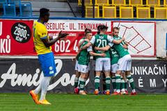 fotbal, Fortuna:Liga 2021/2022, Teplice - Jablonec, radost Jablonce