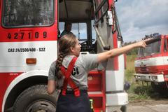 Foto, požár, Hřensko, Léto 2022