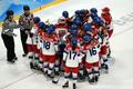 České hokejistky slaví vítězství nad Švédskem na olympiádě v Pekingu 2022