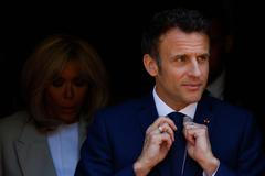 Emmanuel Macron v den prezidentských voleb.