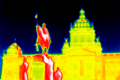 Praha památky termokamera