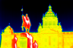 Praha památky termokamera