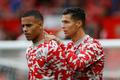 fotbal, anglická liga 2021/2022, Premier League, Manchester United - Aston Villa, Mason Greenwood, Cristiano Ronaldo