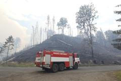 Hřensko, požár, léto 2022