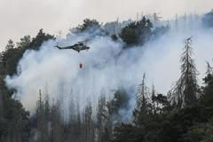 Hřensko, Děčín, Požár, Léto 2022