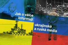 grafika - jak o válce informují ukrajinská a ruská média