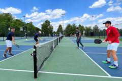 Profession pickleball player Ben Johns plays with his older brother Collin Johns in Bethesda