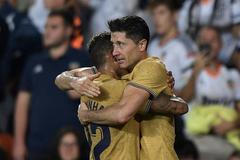 Lewandowski, Rafinha (Valencia - Barcelona)