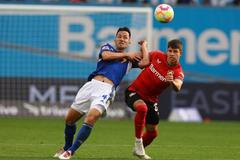 Adam Hložek v zápase Leverkusenu proti Schalke