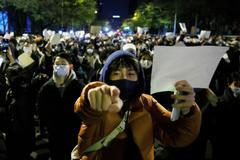 čína covid lockdown protest