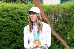 Ester Ledecká na tiskové konferenci po sezoně 2021-22