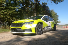 Škoda Fabia Rally2 jízdy Kopecký Šumava