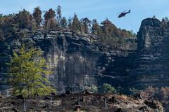 požár, lesy, rezervace, Děčínsko, České Švýcarsko