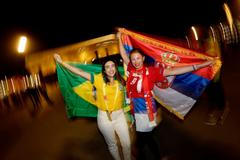 Fanynky Brazílie a Srbska na MS 2022