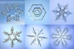 poutání - sněhové vločky pod mikroskopem