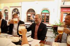 Premiér Petr Fiala v Plzni na konci srpna 2022