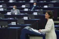 Komisařka Věra Jourová (ANO) na plénu Evropského parlamentu ve Štrasburku.