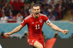 Gareth Bale slaví gól v zápase MS 2022 USA - Wales