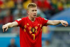 Kevin de Bruyne v semifinále MS 2018 Francie - Belgie