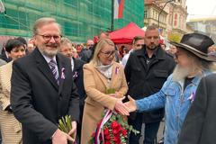 Premiér Petr Fiala na Národní třídě