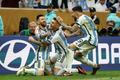 Finále MS ve fotbale 2022, Argentina - Francie: Argentinci slaví gól na 3:2.