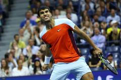 Carlos Alcaraz při finále US Open 2022