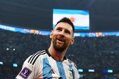 Lionel Messi slaví vítězství v semifinále MS 2022 Argentina - Chorvatsko
