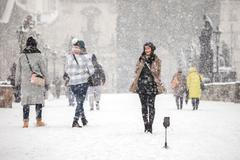 Karlův most / Sníh / Zima / Leden 2021 / Dap