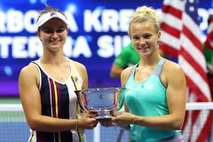 Barbora Krejčíková a Kateřina Siniaková slaví triumf na US Open 2022