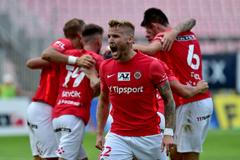 fotbal, Fortuna:Liga 2022/2023, Brno - Mladá Boleslav, radost Brna, Matěj Hrabina