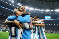 Julián Álvarez slaví gól v semifinále MS 2022 Argentina - Chorvatsko