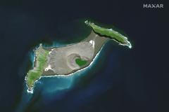 tonga sopka satelitní snímky