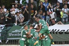 fotbal, Fortuna:Liga 2022/2023, Bohemians - Baník Ostrava, radost fotbalistů Bohemians