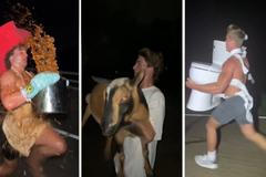 Běžící TikTokeři nesou záchod, kozu nebo hrnec s fazolemi. V čem spočívá bizarní trend?