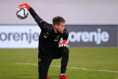 Tomáš Vaclík před zápasem skupiny E kvalifikace MS Bělorusko - Česko