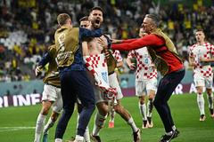 Chorvati slaví gól ve čtvrtfinále MS 2022 Chorvatsko - Brazílie