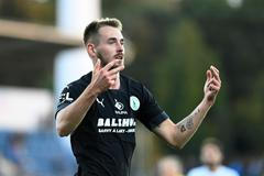 Roman Květ se raduje z branky Bohemians