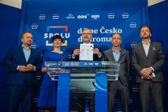 Volby, koalice Spolu, Markéta Pekarová Adamová, Petr Fiala, Marian Jurečka, Ivan Bartoš, Vít Rakušan