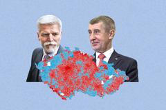 mapa - výsledky 2. kola prezidentských voleb