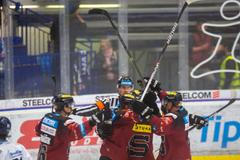 Radost hokejistů Sparty