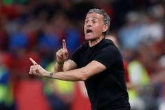 Luis Enrique v zápase Ligy národů Česko - Španělsko