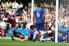 fotbal, Premier League, anglická liga 2022/2023, Chelsea - West Ham United, Michail Antonio, gól