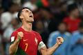 Cristiano Ronaldo slaví gól v zápase MS 2022 Portugalsko - Uruguay