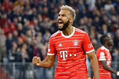 Liga mistrů 2022/23, Bayern - Plzeň: Eric Maxim Choupo-Moting slaví gól na 5:0