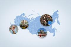 Mapa ruských regionu - poutak