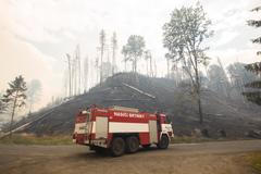 Požár České Švýcarsko, Hřensko, hasiči, oheň