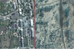 Satelitní snímky ukazují zkázu v ukrajinském Soledaru