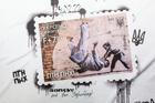Ukrajina známka Banksy