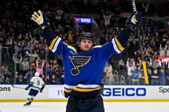 NHL: Vancouver Canucks at St. Louis Blues Jakub Vrána